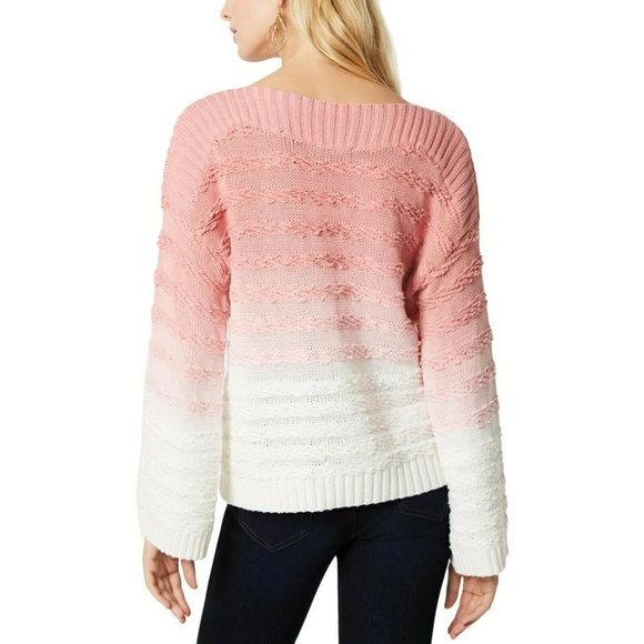 INC M White Pink Cotton Sweater BL84 - Picture 2 of 4